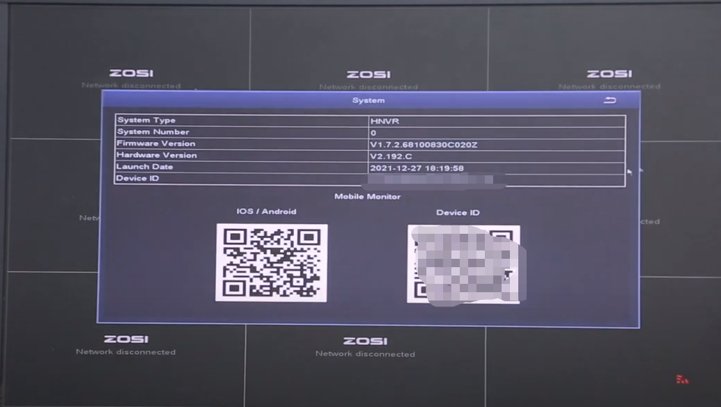 Zosi camera ipc sales disconnect